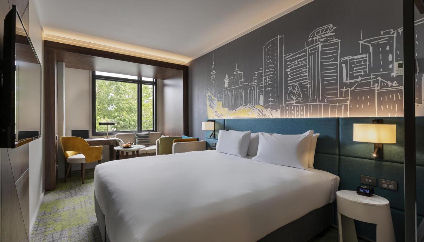Modern designed guest rooms with air conditioning